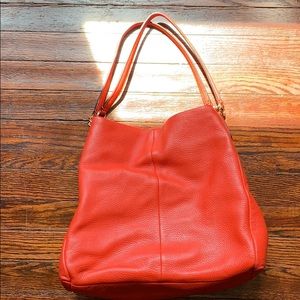 Orange/red coach phoebe shoulder bag